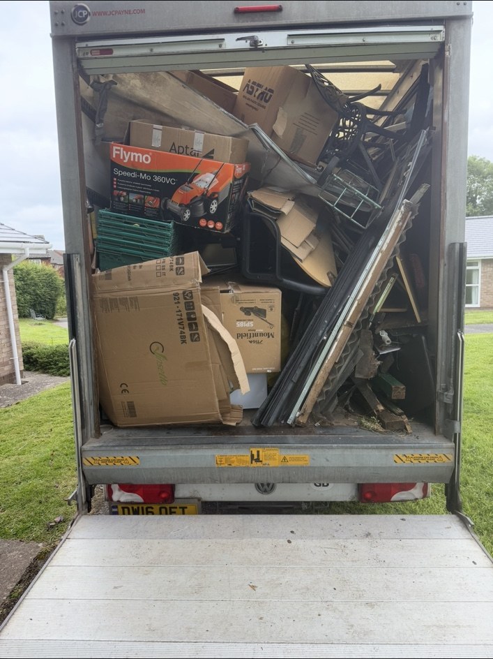 G M Clearance vehicle loaded during a clearance job