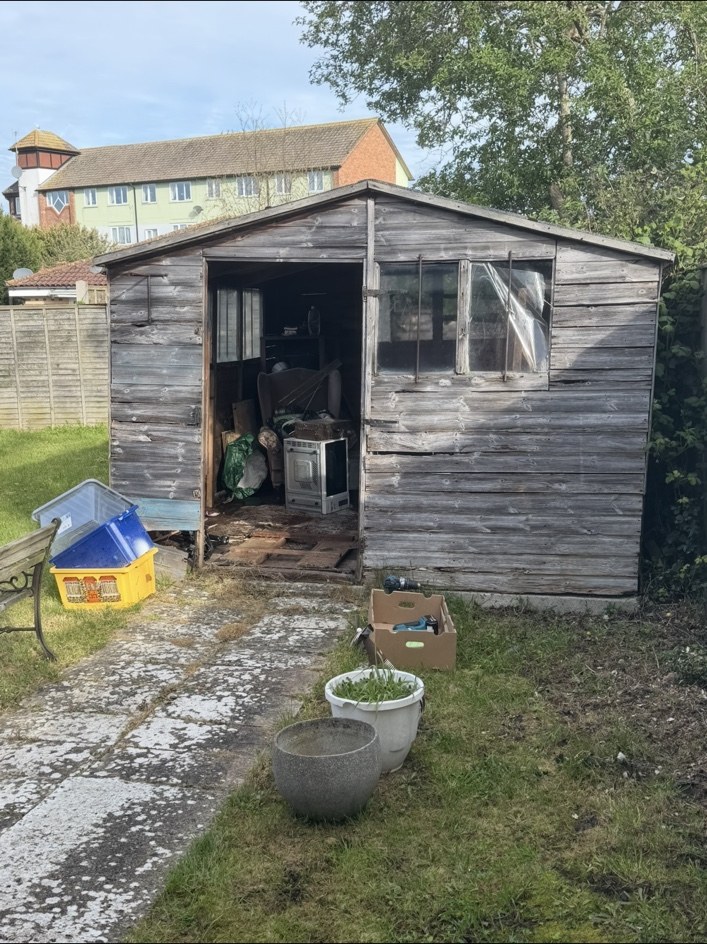 Shed before clearance